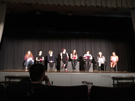 The Vagina Monologues Cast lined up.