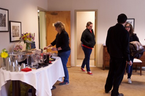 To welcome the new and familiar faces, food and beverages were displayed in the room during the meet and greet.